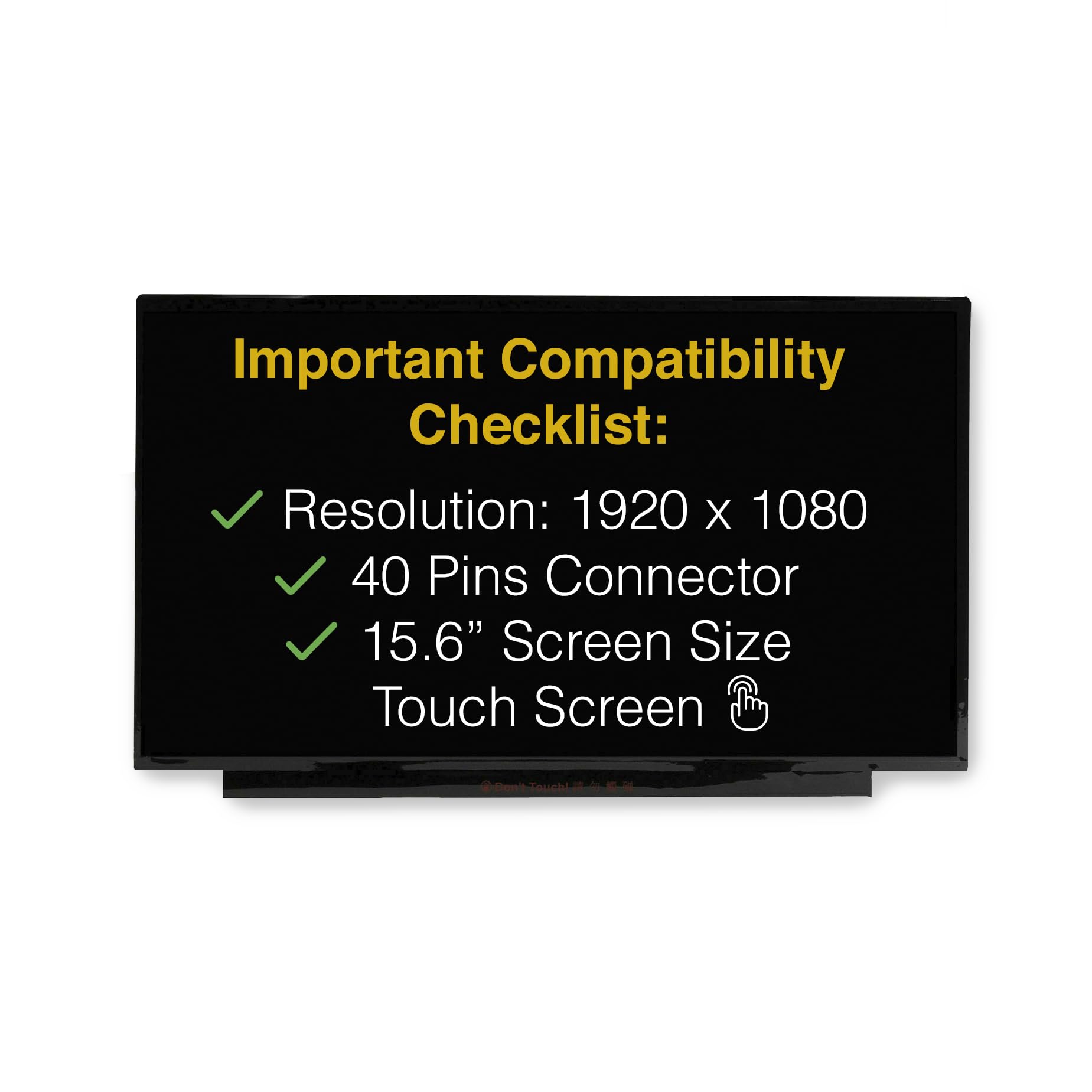 Dalle écran LCD type BOE Boehydis NV156FHM-NY0 V8.0 15.6 1920x1080