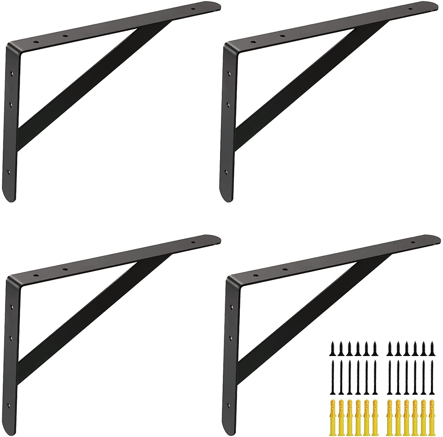Solander Support Brackets 20 Inch, Heavy Duty Black Shelf Bracket, Wall Mounted Shelving Brackets Joint Angle Solid L Brackets for Bar Tops Cabinetry Table Desk. (B0BXNWBVYJ) Amazon Price History, Amazon Price Tracker
