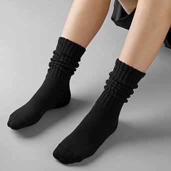 Womens Scrunch Socks for Boot: Slouch Crew Design