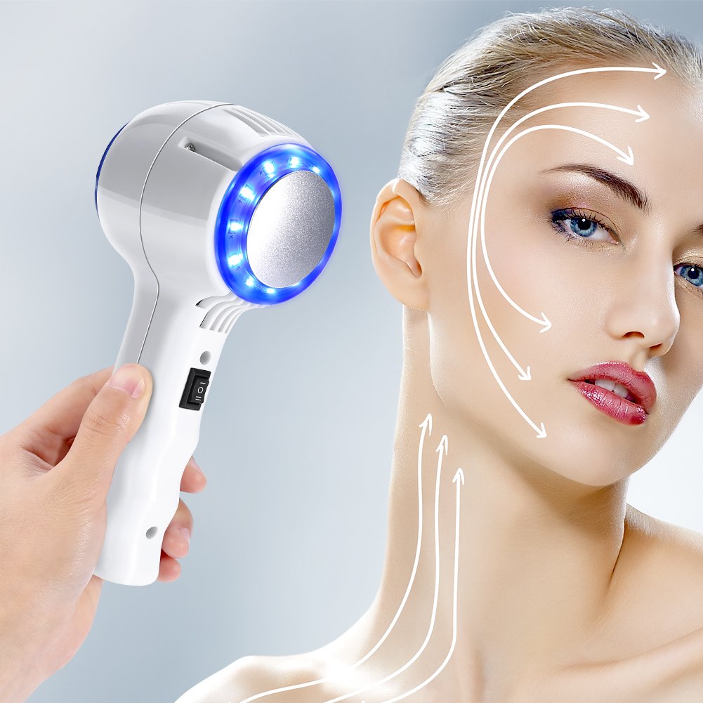 Hot & Cold Hammer Double Heads Vibration Massage Instrument, Facial SPA Device, Skin Tightening Face Lift Anti Aging Massager Beauty Machine : Beauty & Personal Care