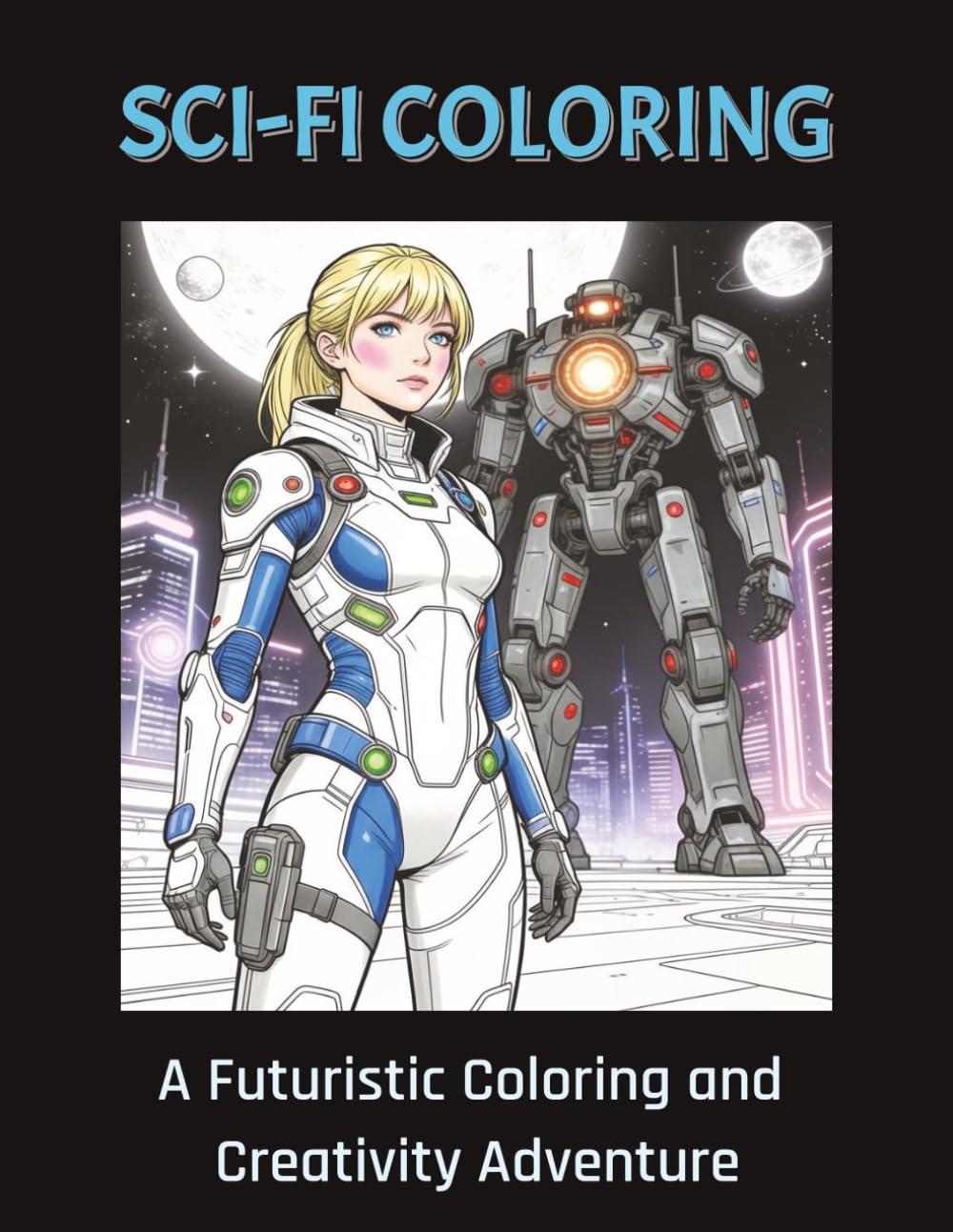 Sci-Fi Coloring | A Futuristic Coloring and Creativity Adventure: Sci-Fi Coloring pages and interactive design activities