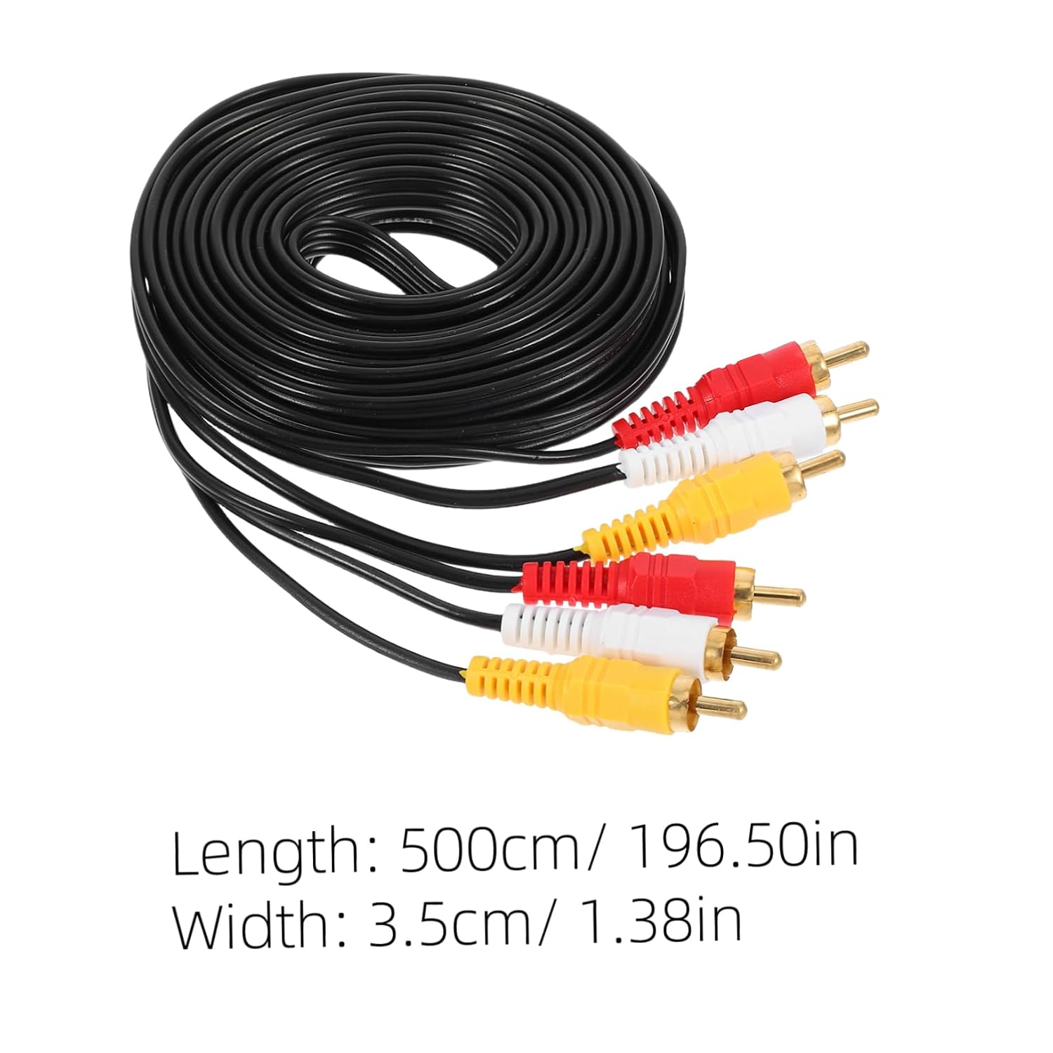 Male to Male Composite Cable Head Design for Audio Equipment Versatile Connection for DVD and Other Devices for Signal Transmission