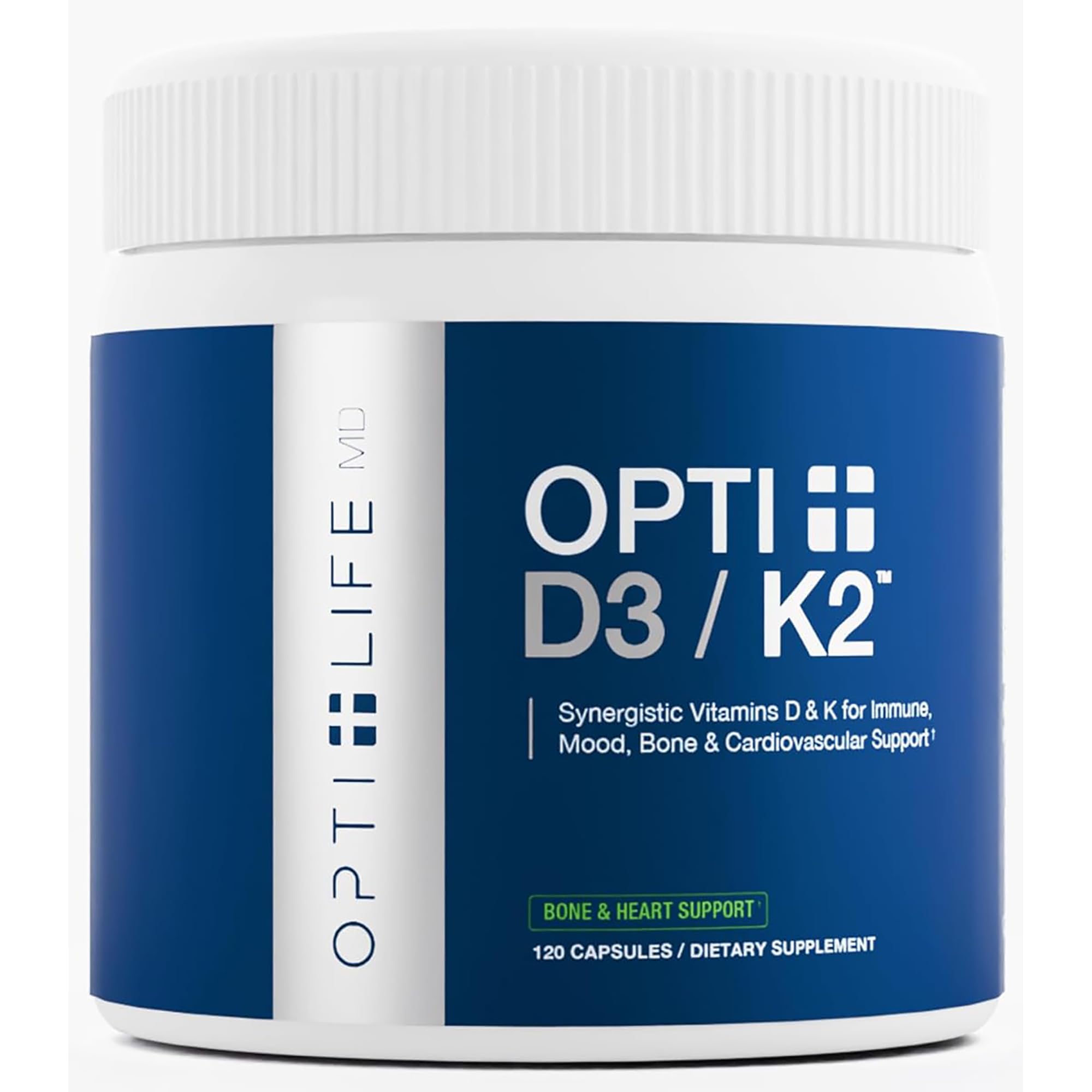 Opti D3 K2 Supplement Bone Health Cardiovascular Wellness and Immune Support Supplement Vitamin D3 K2 Daily Support 120