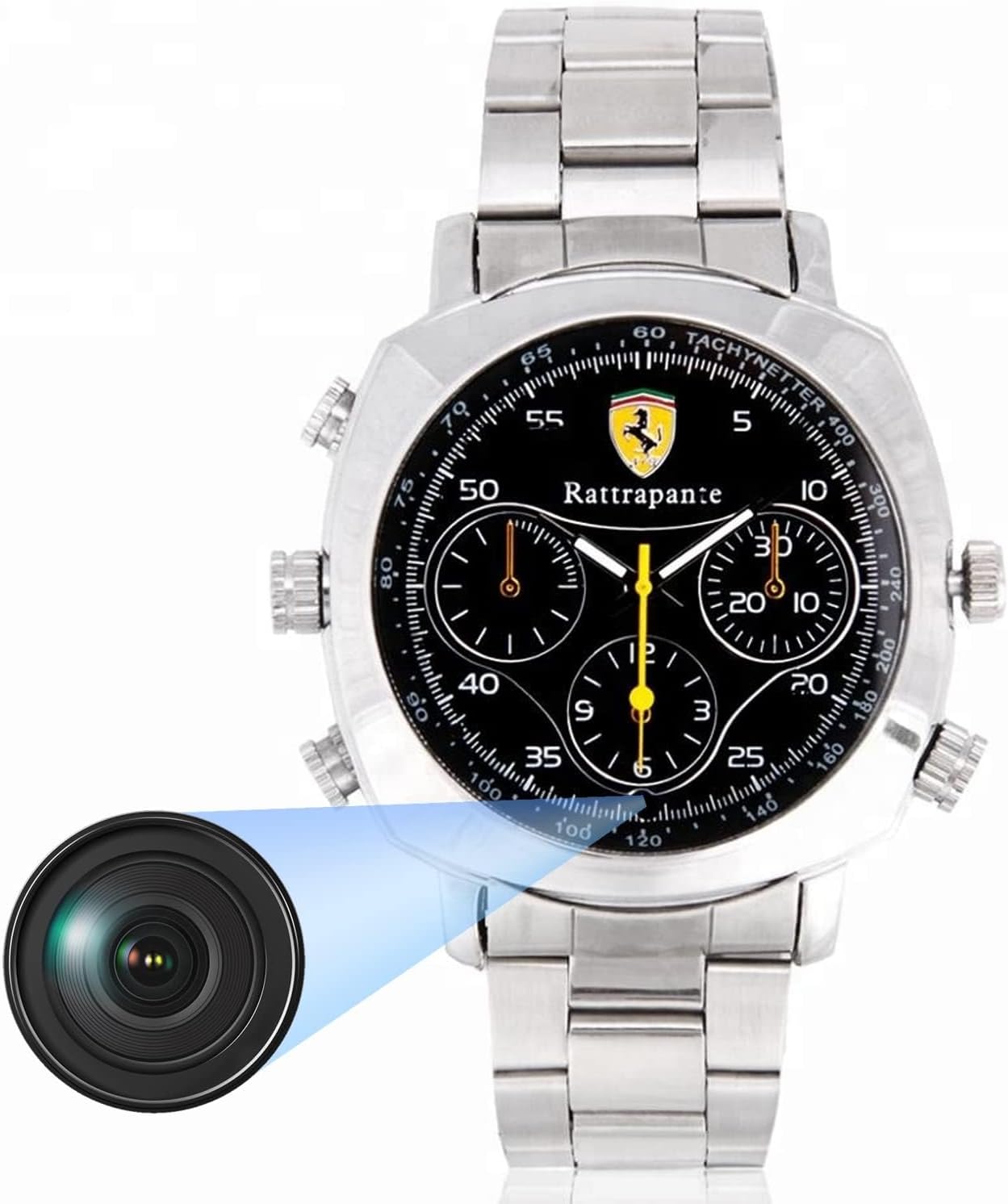 DDLC Wrist Watch Security Camera Audio Video Recording Series 2, While Recording no Light Flashes. Wrist Watch Camera Inbuild 32GB Memory.