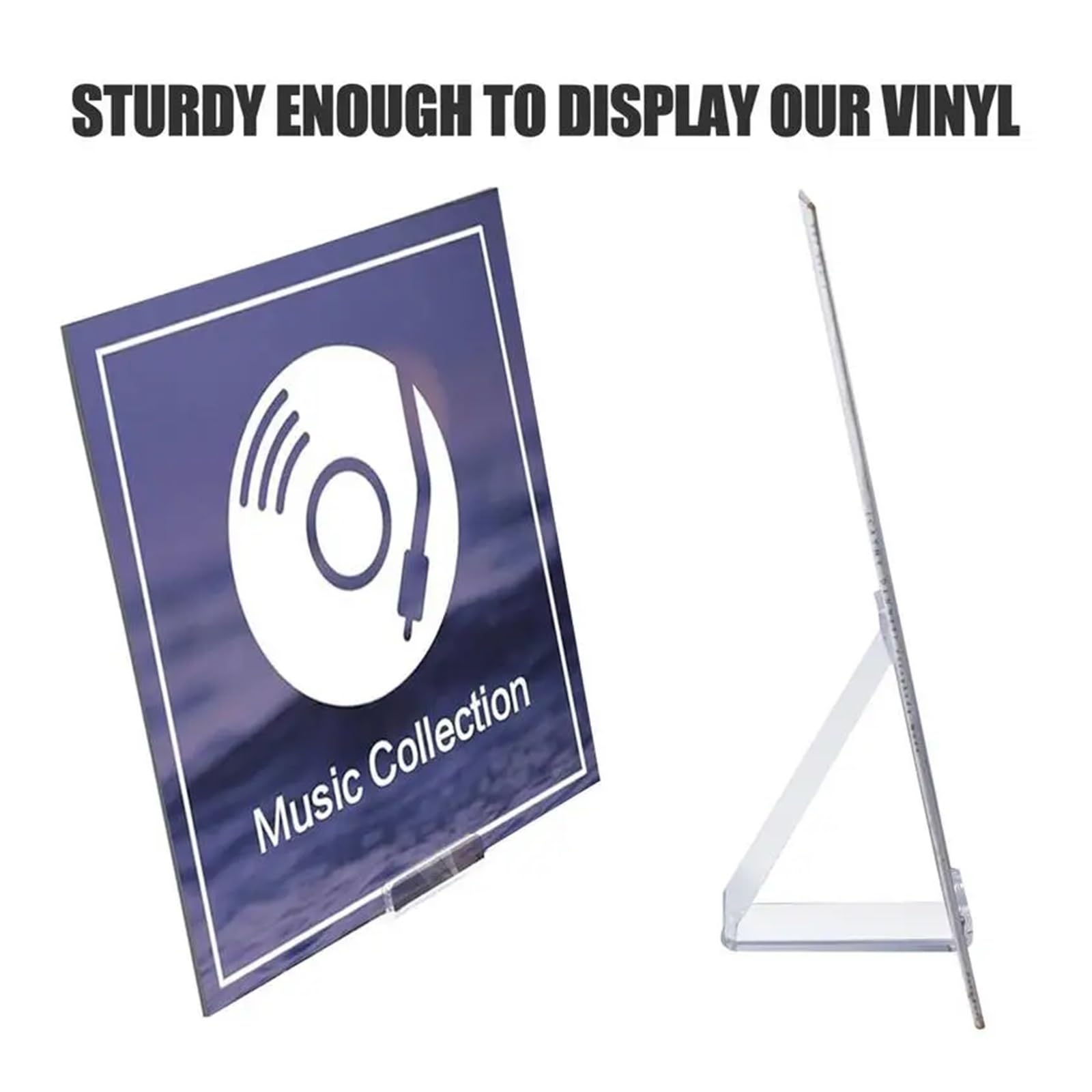 Porta Vinili Supporto for dischi, copertina for album, nessun assemblaggio richiesto, semplice supporto for da tavolo, ora in riproduzione per Album