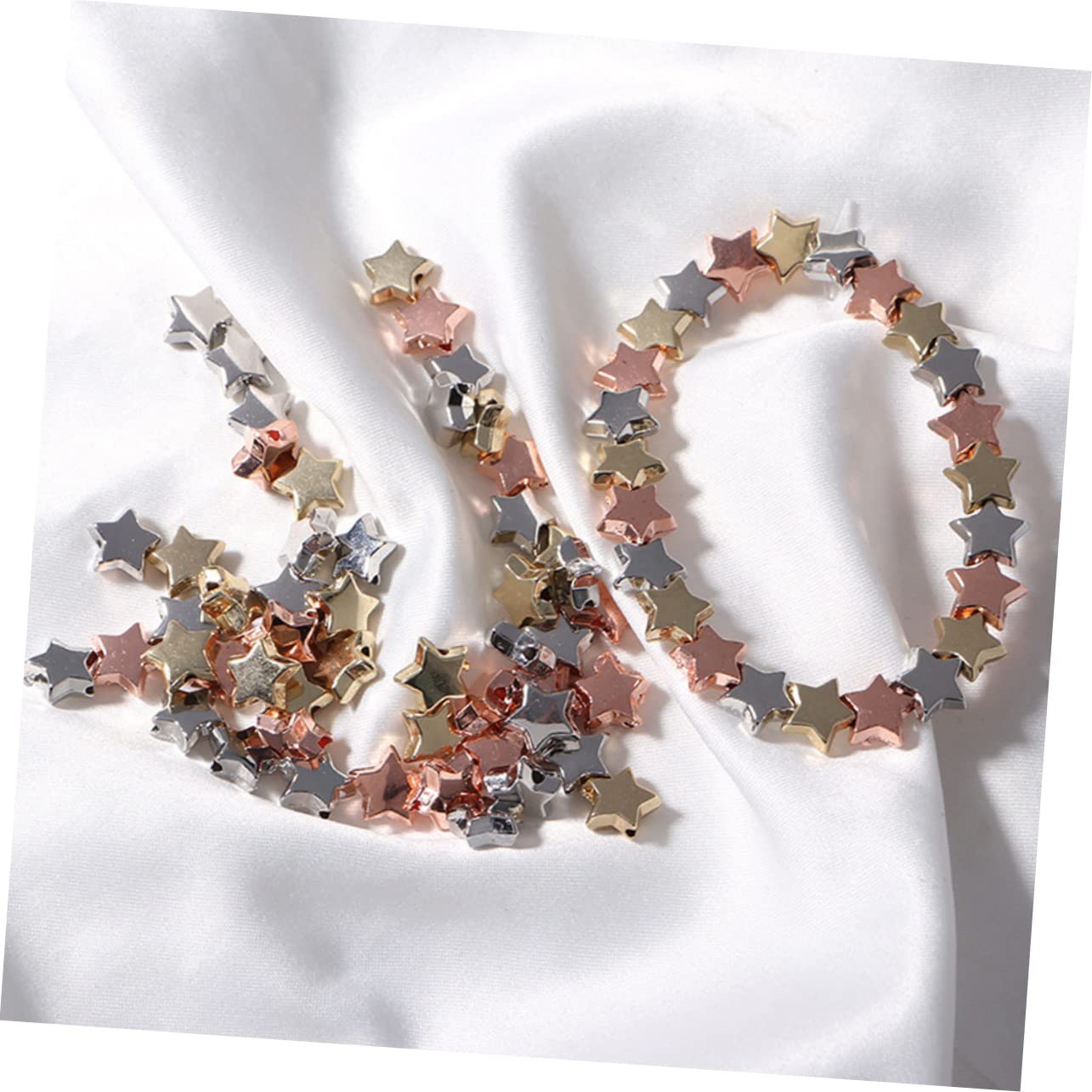 SHINEOFI 1200piezas Abalorios De Para y Pulseras Ccb Metalizado Por Paquete Para Manualidades De Joyería