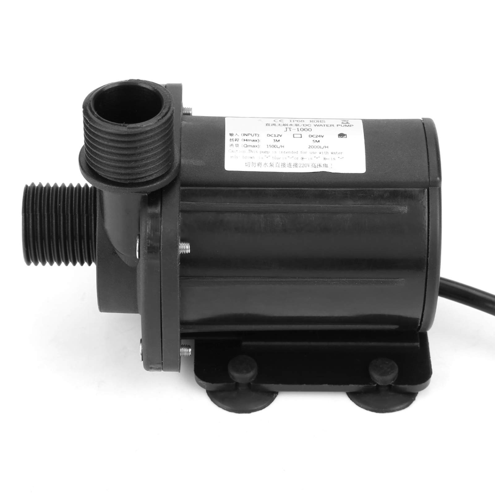 Bomba sumergible de agua Alta mini sin escobillas 24V -20°C a 90°C JT-1000B-24 para circulación de agua
