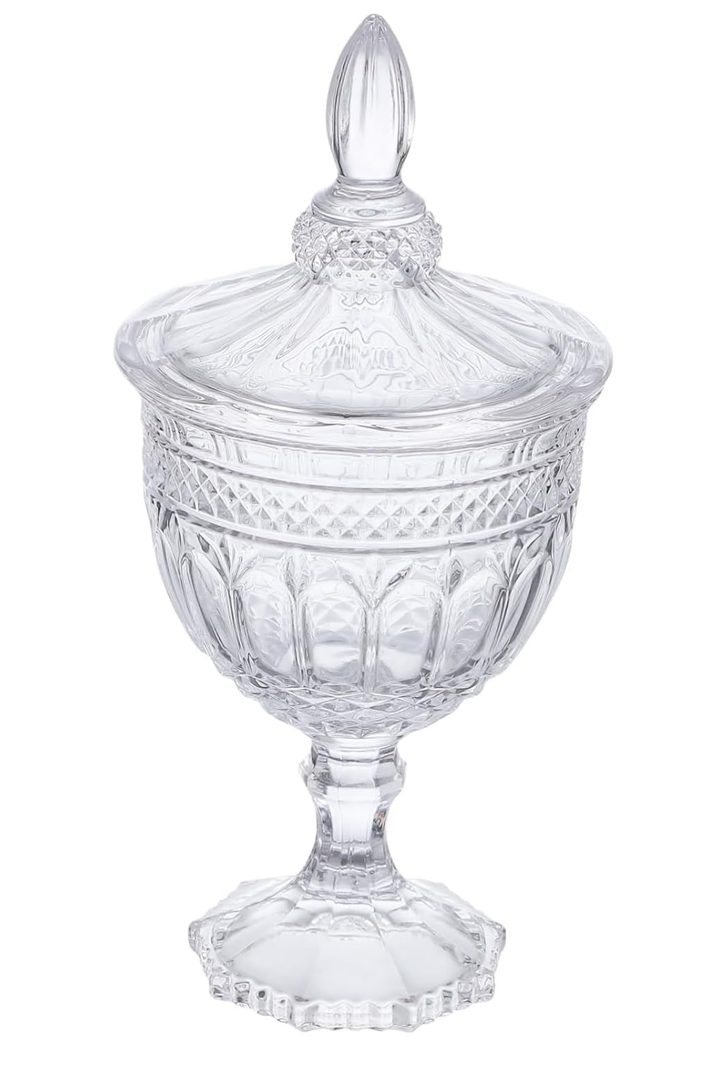 Huangguiyuanv Glass Candy Jar With Lid, Home Decor Glass Sweet Jars, For Candy Buffet, Snack, Jewelry, Bathroom Kitchen Accessories