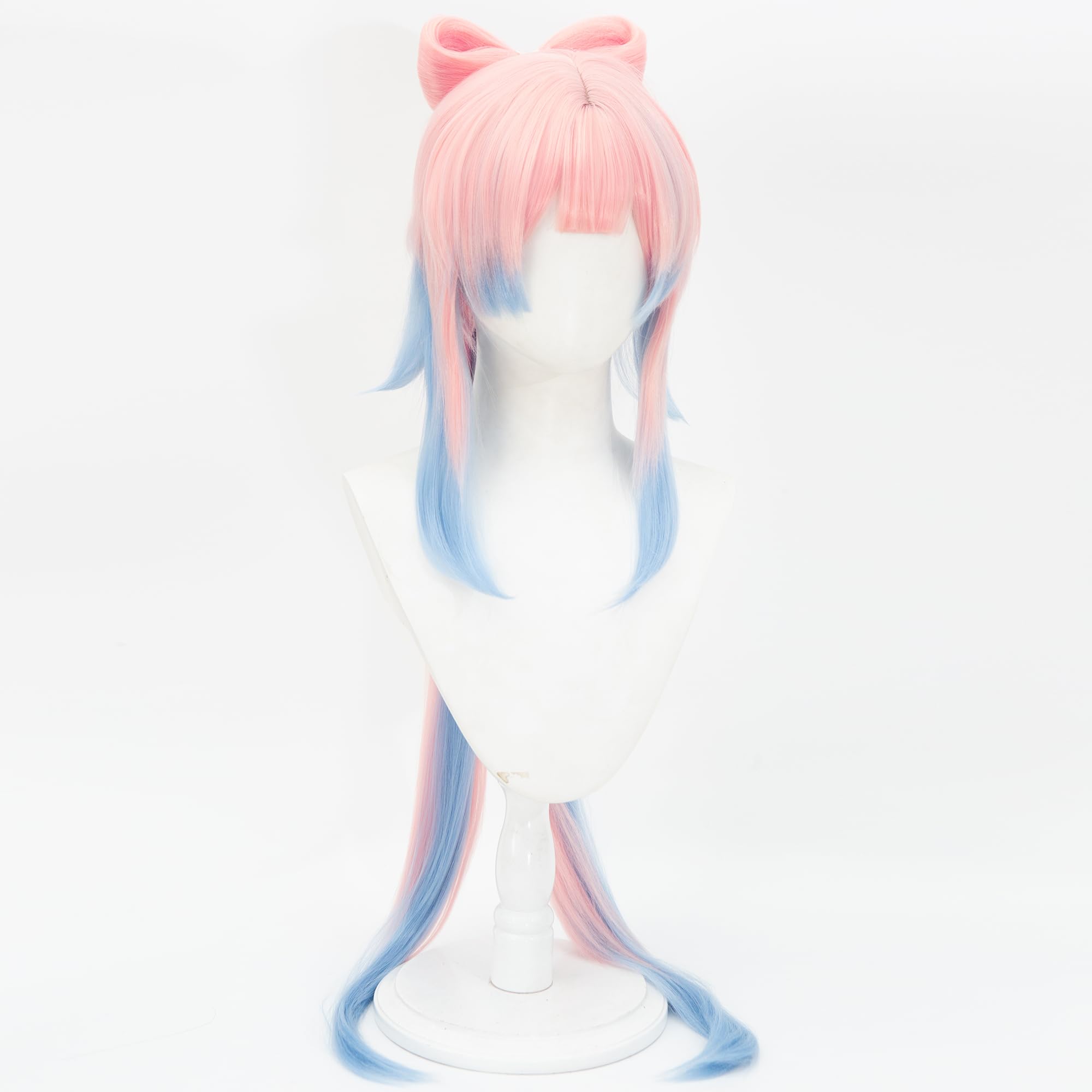 Orange Pink Mix Blue Long Straight Heat Resisitant Synthetic Costume Hair for Women Halloween Comic Con Cos Replacement Wigs - Image 3