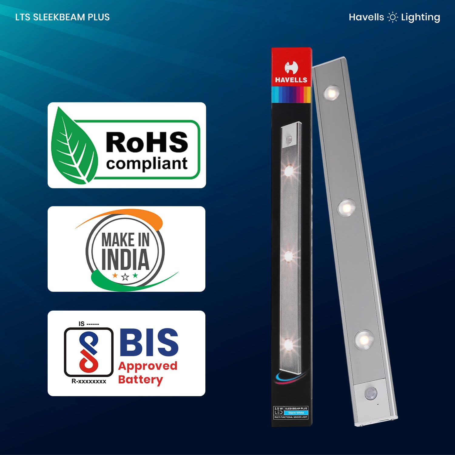 Havells Rechargeable Cabinet Light - Motion Sensor -10