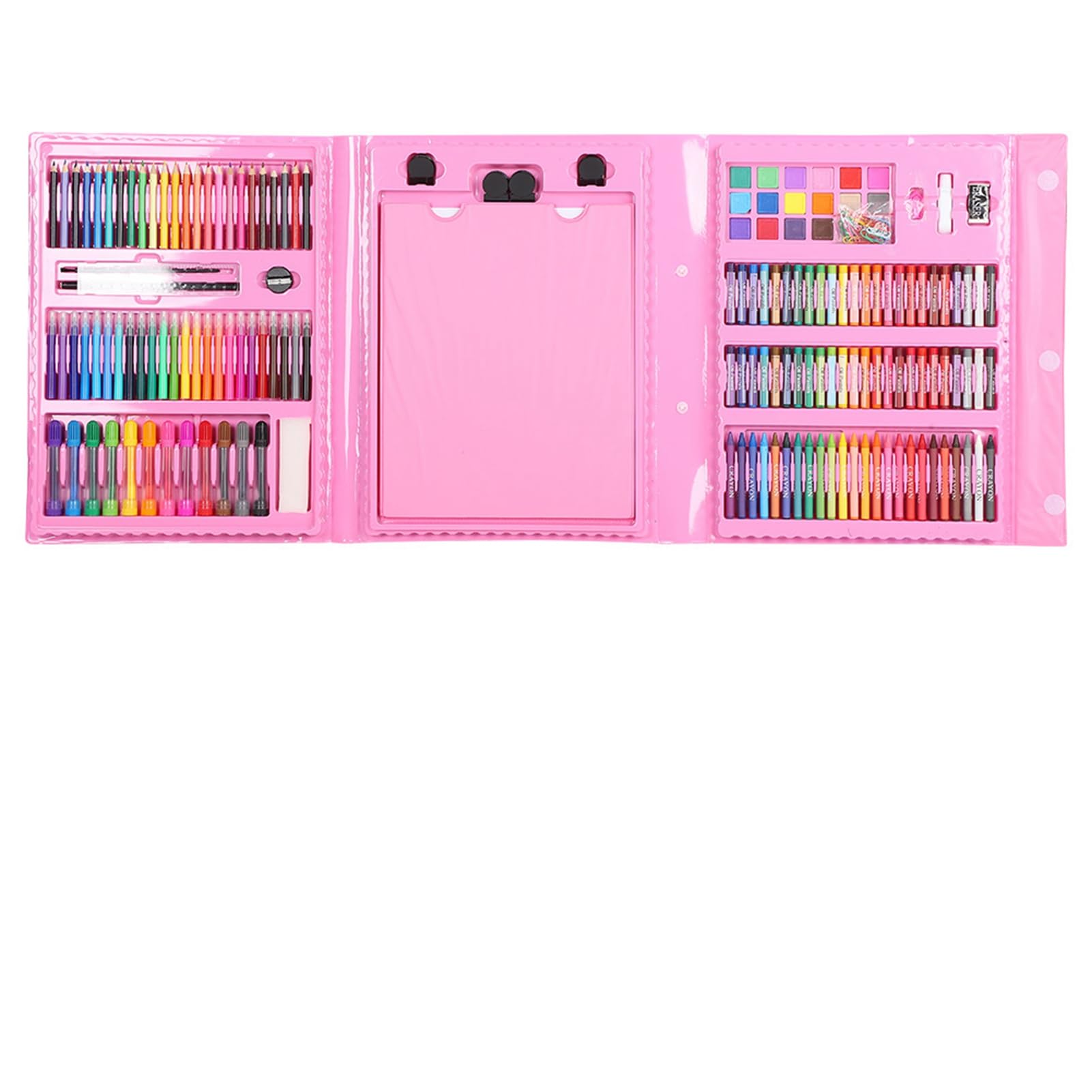 Kinder-Kunst-Set, Wasserfarbstift, Buntstift, Buntstift, Pulverfarbe, Zeichnung, Schreibwaren, Werkzeug, rosa Geschenkbox