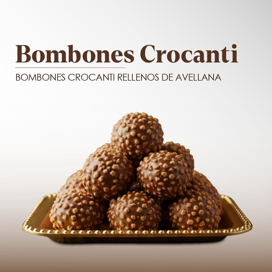 LAPASION – Bombones Crocanti rellenos de avellana | Bombones para regalar | Chocolate Crocante con Avellanas | Artesanos | Bolsa de 1 kg