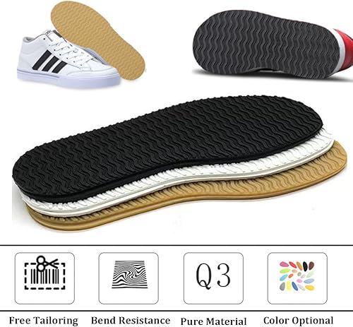 Miniatura 6 de GULELAYAR Suela completa de repuesto de goma antideslizante para reparación de zapatos, hoja antideslizante para reparación de suelas, Wave Amarillo