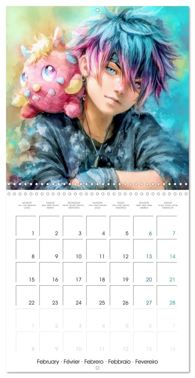 Calendrier 2027 · Des peluches - Inspirées du style Manga