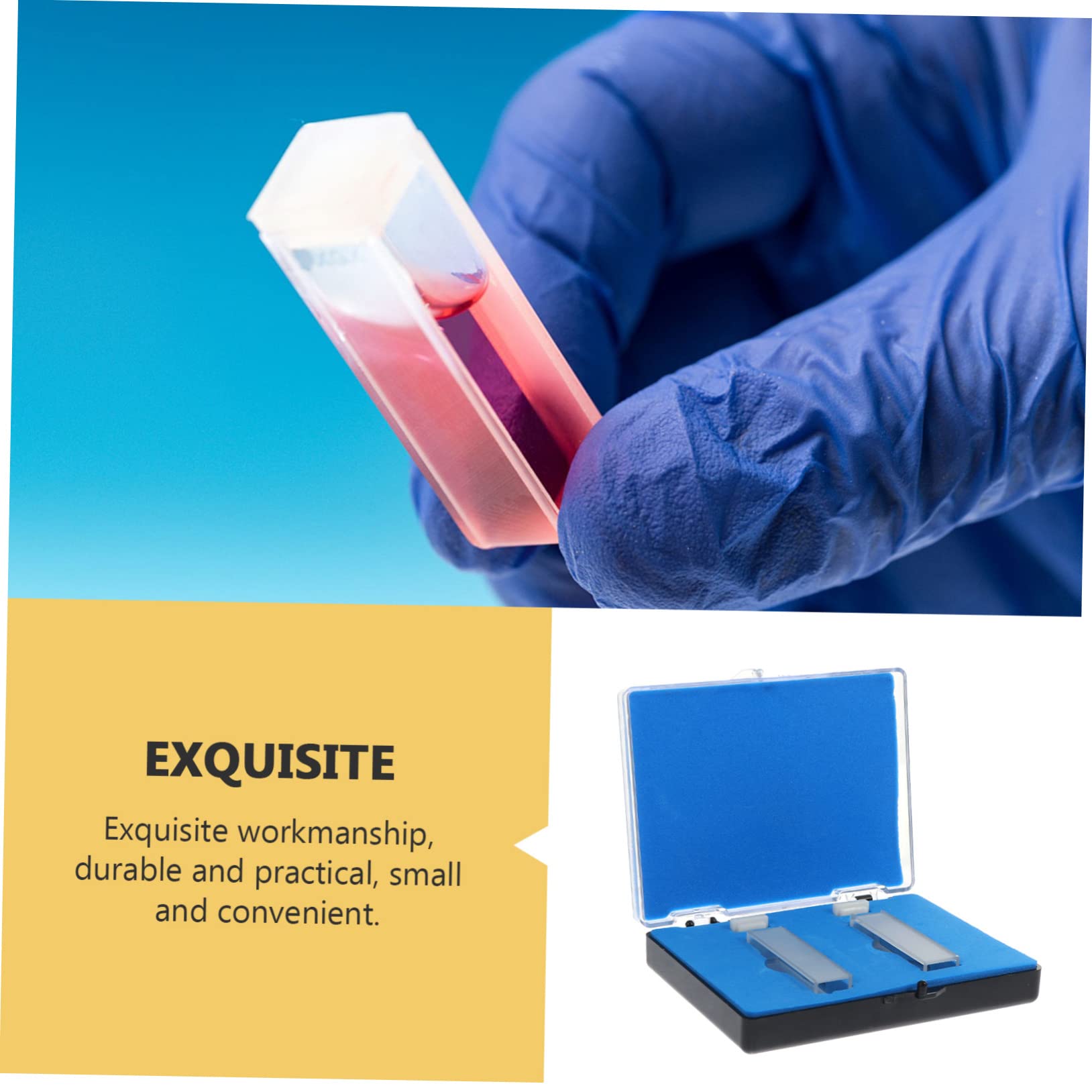 ULTECHNOVO 6pièces Cuvettes Quartz Pour Spectrophotométrie Lecture Précise Laboratoire Haute Transparence Adaptées Aux Mesures Chimiques Et Pharmaceutiques