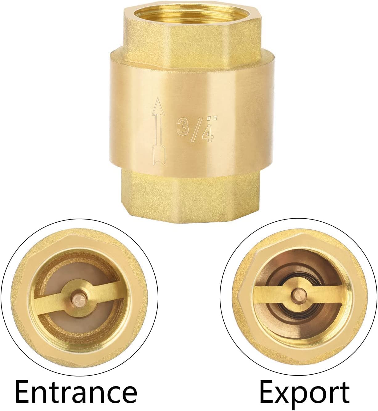 Valvola Di Ritegno 3/4 In Ottone | DN20 Per Pompa, Lavatrice, Giardino - Antiriflusso - Foto 10