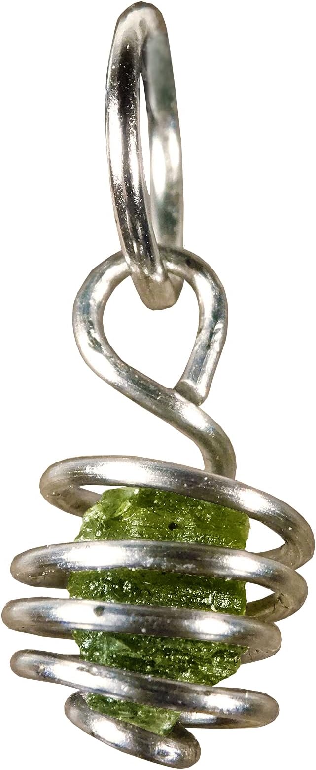 HandmadeGenuine Moldavite Cage Pendant or Bracelet Charm Made from -Stainless Steel -Copper-Bronze-Gold- Rose Gold-Niobium and Czech Moldavite, Meteorite Jewelry, Green Tektite- Moldavite Necklace