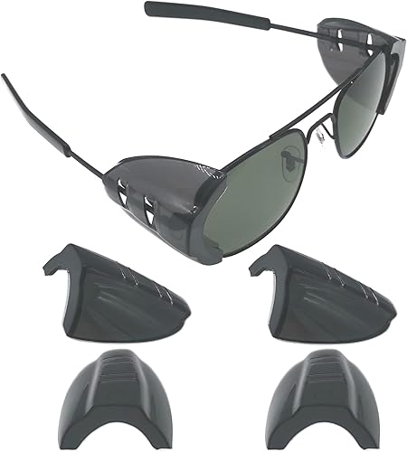 Miniatura 5 de Protectores laterales para lentes, protectores laterales deslizantes, tamaño L se adapta a medianos a grandes, tamaño M para marcos de lentes