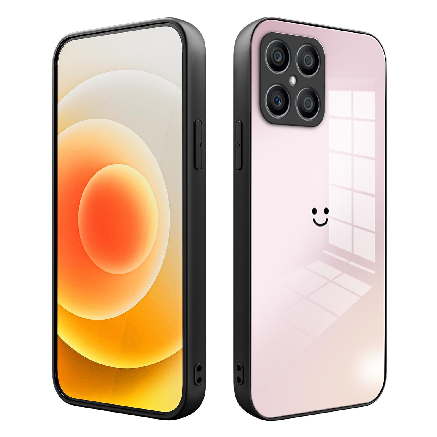 GOGME Cover Per Honor X8 – Custodia In TPU Effetto Sfumato Rosa/Oro – Angoli Rinforzati, Antiurto, Morbida, Trasparente, Sottile
