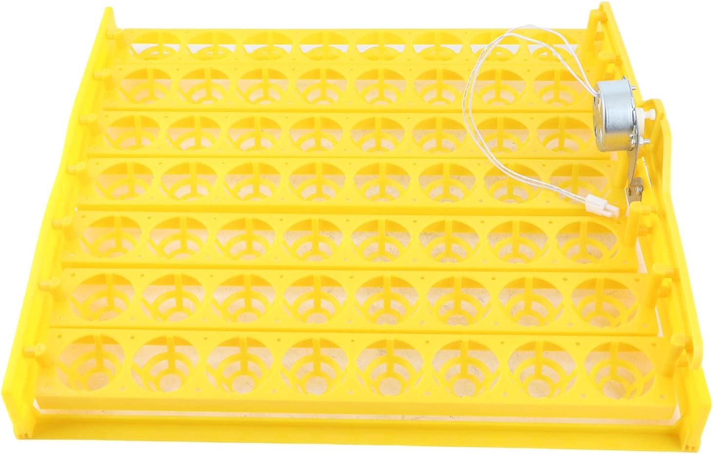 Pilipane Premium Automatic Egg Incubator Hatcher with 56 Egg Capacity Automatic Egg Turner for Chickens Ducks and Pigeons Yellow Plastic 43 x 41.5 x 4.6 cm
