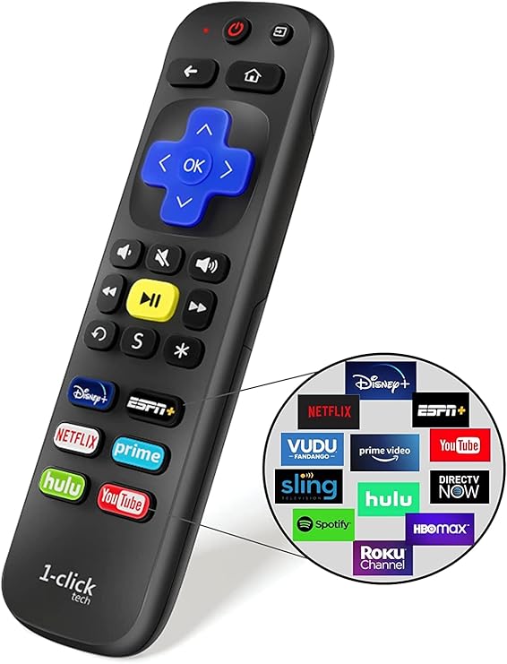 Amazon.com: 1-Clicktech Remote for Roku TVs and Players Express ...