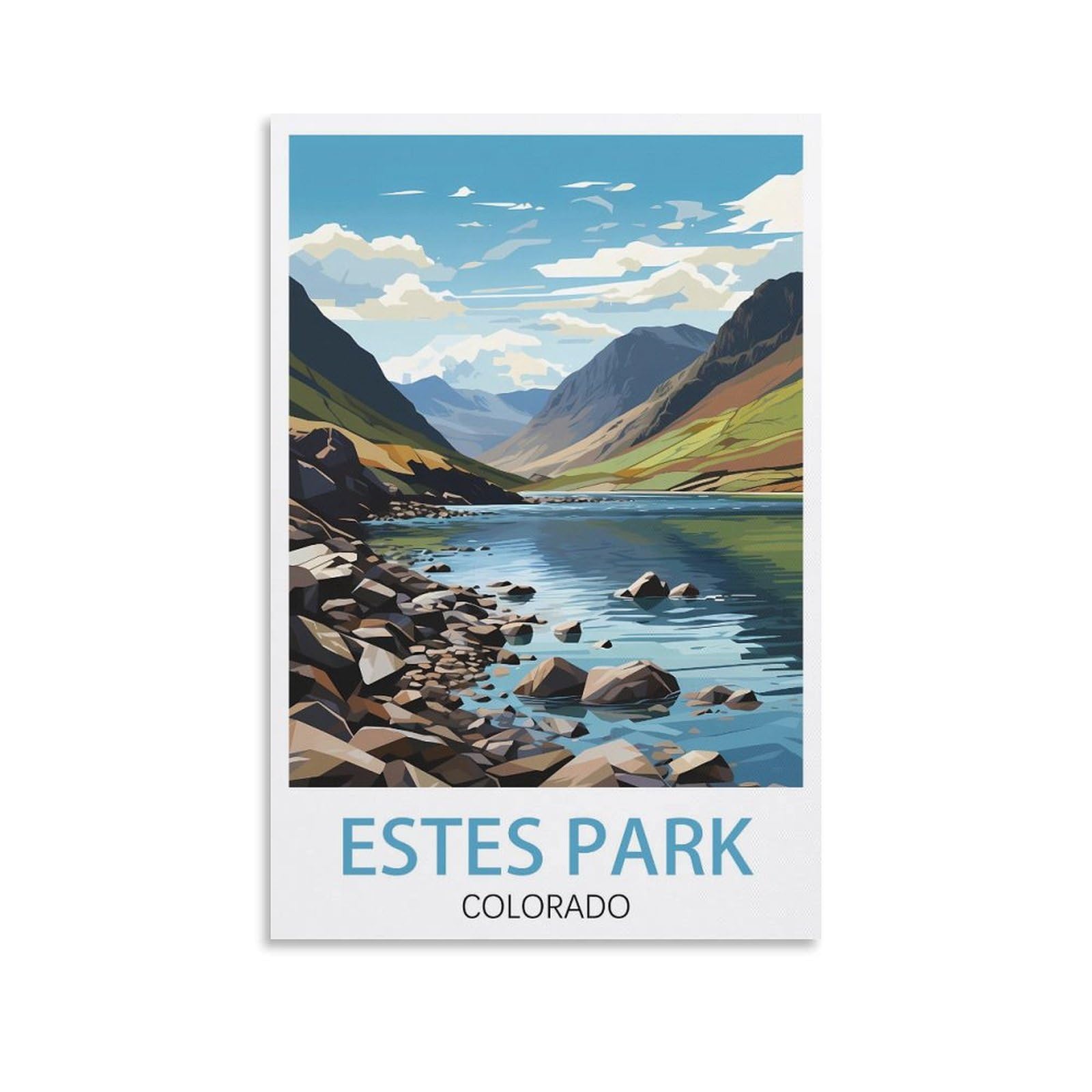 EZMLFA 5D Diamond Art Kits for Beginner,Estes Park Colorado,Diamond Art House DIY Diamond Art Kits for Home Wall Decor 50x60cm