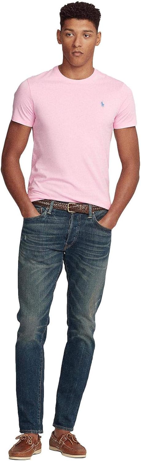 Polo RL Men's Big and Tall Crewneck Pony T-Shirt 2X (Fall/Winter 2021) Carmel Pink