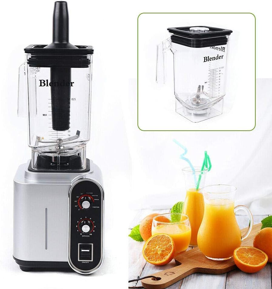 Commercial Mixer 50 oz Smoothie Machine Fruit Juice Smoothie Maker with Adjustable Speed & Timing Function for Home Restaurants Hotels 2.2KW