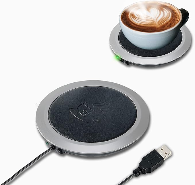 MEDOYOH USB Mug Warmer, PU Surface Coffee Warmer Tea Warmer Coaster