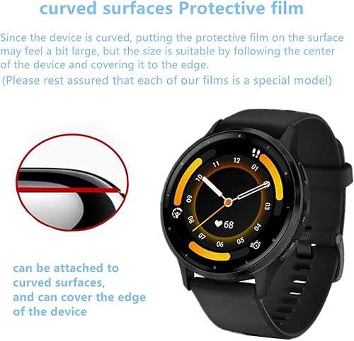 Miniatura 3 de Aemus Protector de pantalla compatible con Garmin Venu 3 Smart Watch (4 unidades) flexible cobertura completa TPU película transparente (Venu 3)