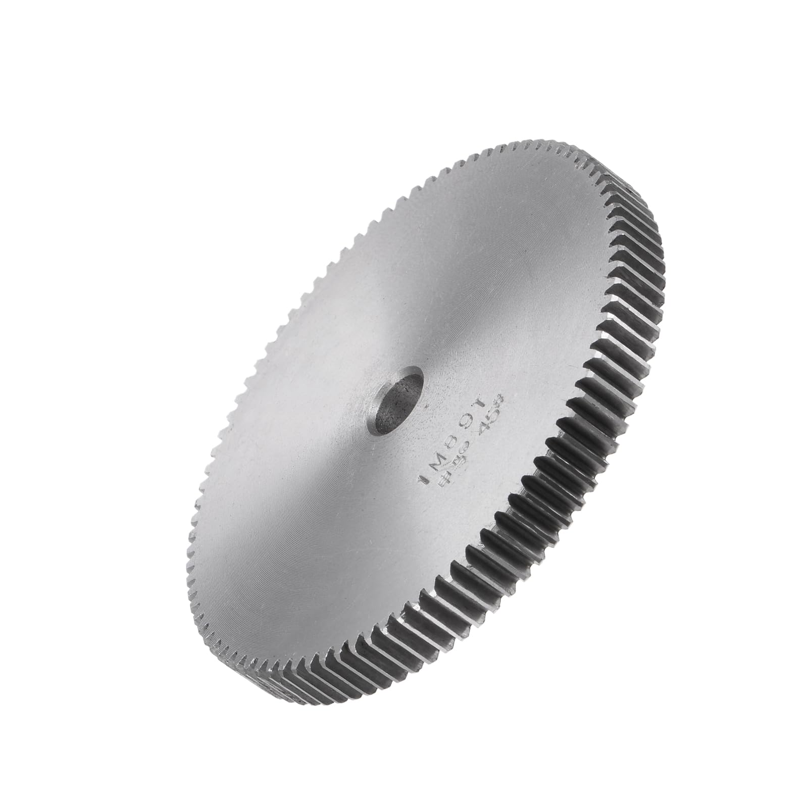 Engrenage Droit à Denture Droite Mod 1 de 89 Dents - [Alésage de 10 mm x Hauteur de 10 mm] Engrenage de Moteur pour Pièces de Voiture Modèle Rc, Acier 45#, Ton Argenté