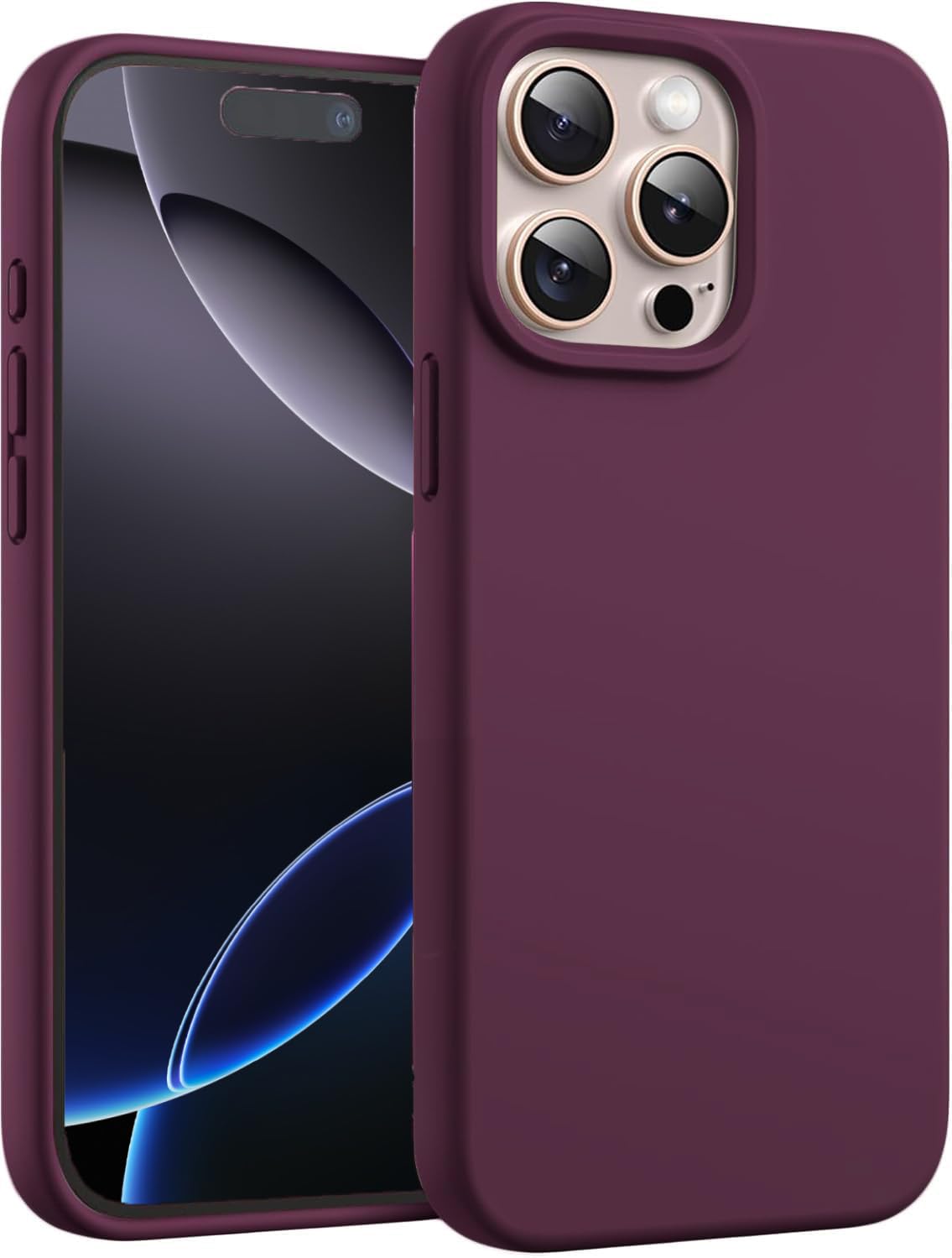 Case for iPhone 13 Pro Cover, Liquid Silicone Rubber Soft Back Cover, Shockproof Slim Thin Anti-Scratch Phone Case for iPhone 13 Pro, Maroon iPhone 13 Pro Maroon