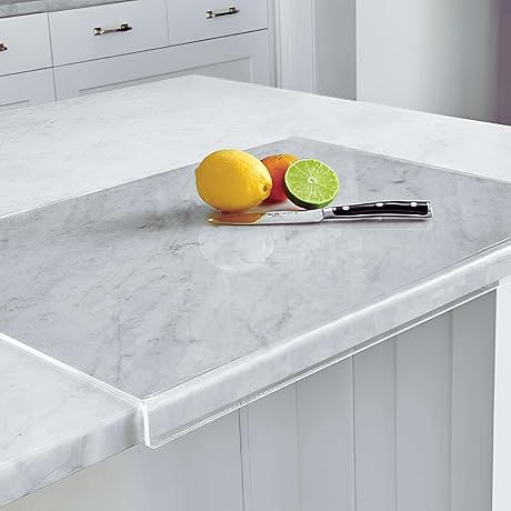 Large Acrylic Cutting Board for Kitchen with Lip