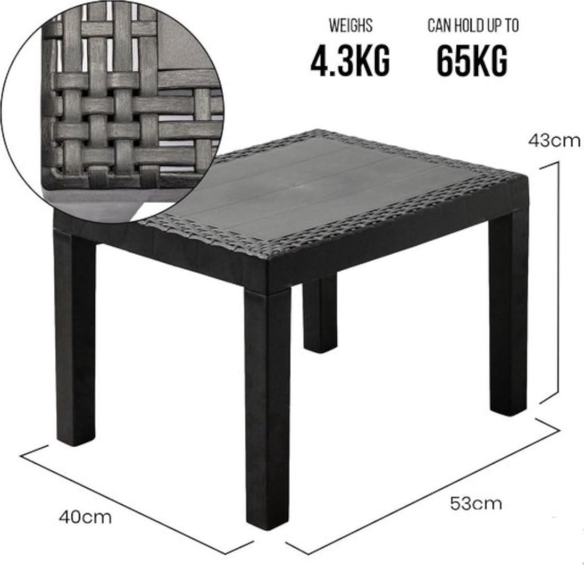 MAURY'S Salotto da Giardino Akita 3pz Antracite Cuscini
