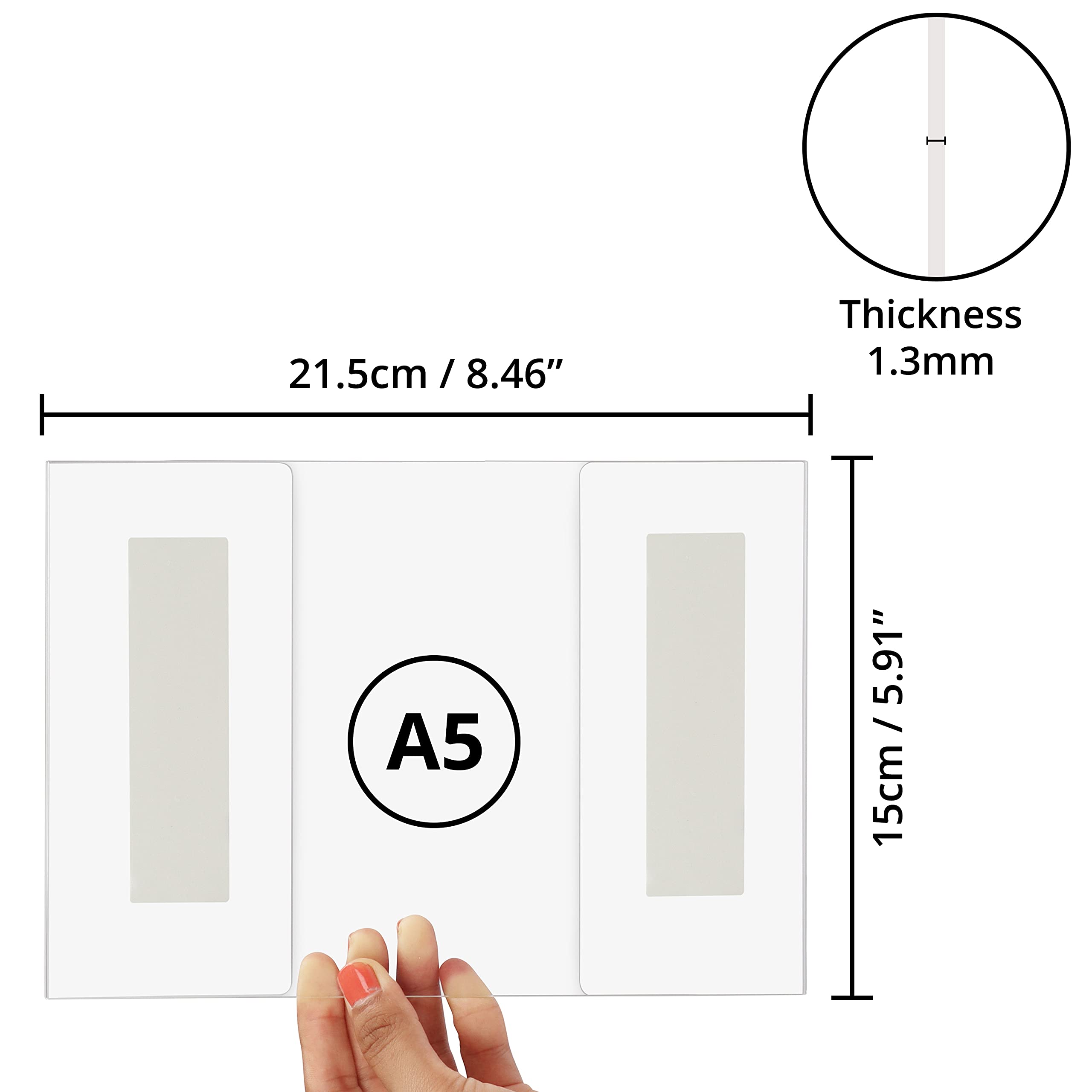 6 Cornici Adesive A3 Trasparenti - Senza Fori, Con Adesivo Forte, Per Poster, Menu O Volantini In Negozio O Ufficio - Foto 6