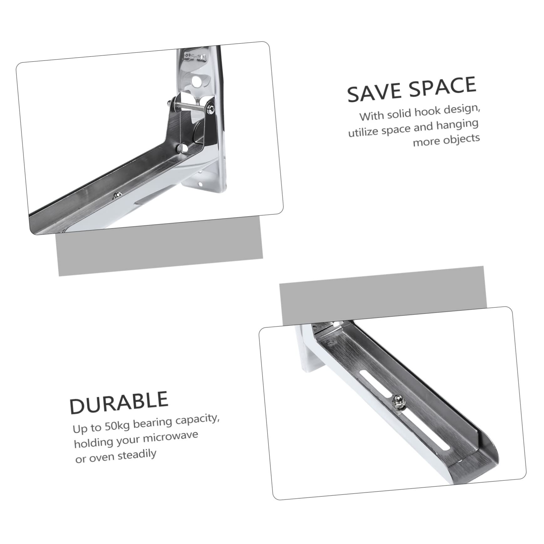 PRETYZOOM Support de Four Cuisine Rétractable en Acier Inoxydable 1 Paire