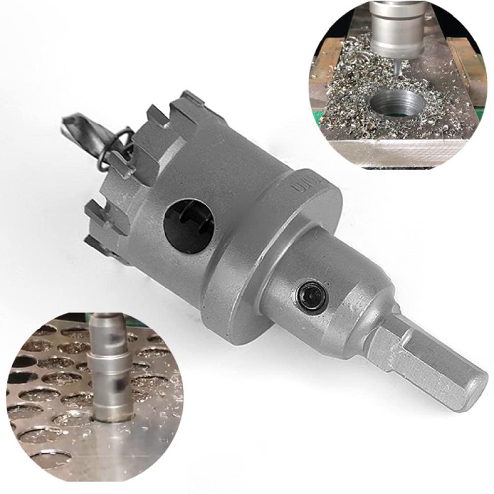 Set di punte da trapano per sega a tazza 1 pz 15-100 mm Lega di metallo duro Acciaio al cobalto Piastra in acciaio inossidabile Ferro Metallo Kit di taglio in alluminio, 40 mm, come mostrato
