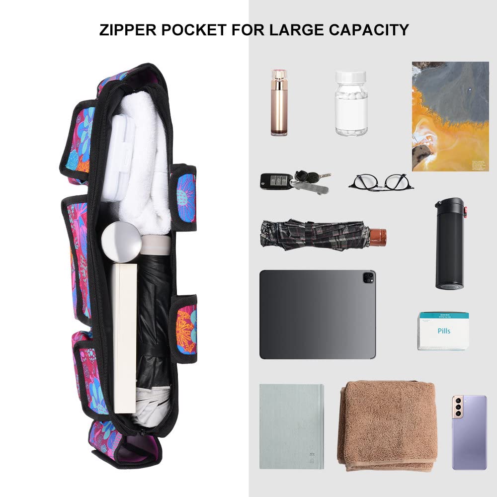 supregear Walker Bag Basket, Multi Pockets Folding Walker Pouch with Cup Holder and Zipper Compartment for Seniors, Water Resistant Walker Attachment Accessories Storage Bag