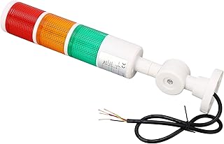 Tower Light, IP54 2 Modes Low Power Consumption DC24V Red Yellow Green Strong Brightness Industrial Lamp with Buzzer for Indication