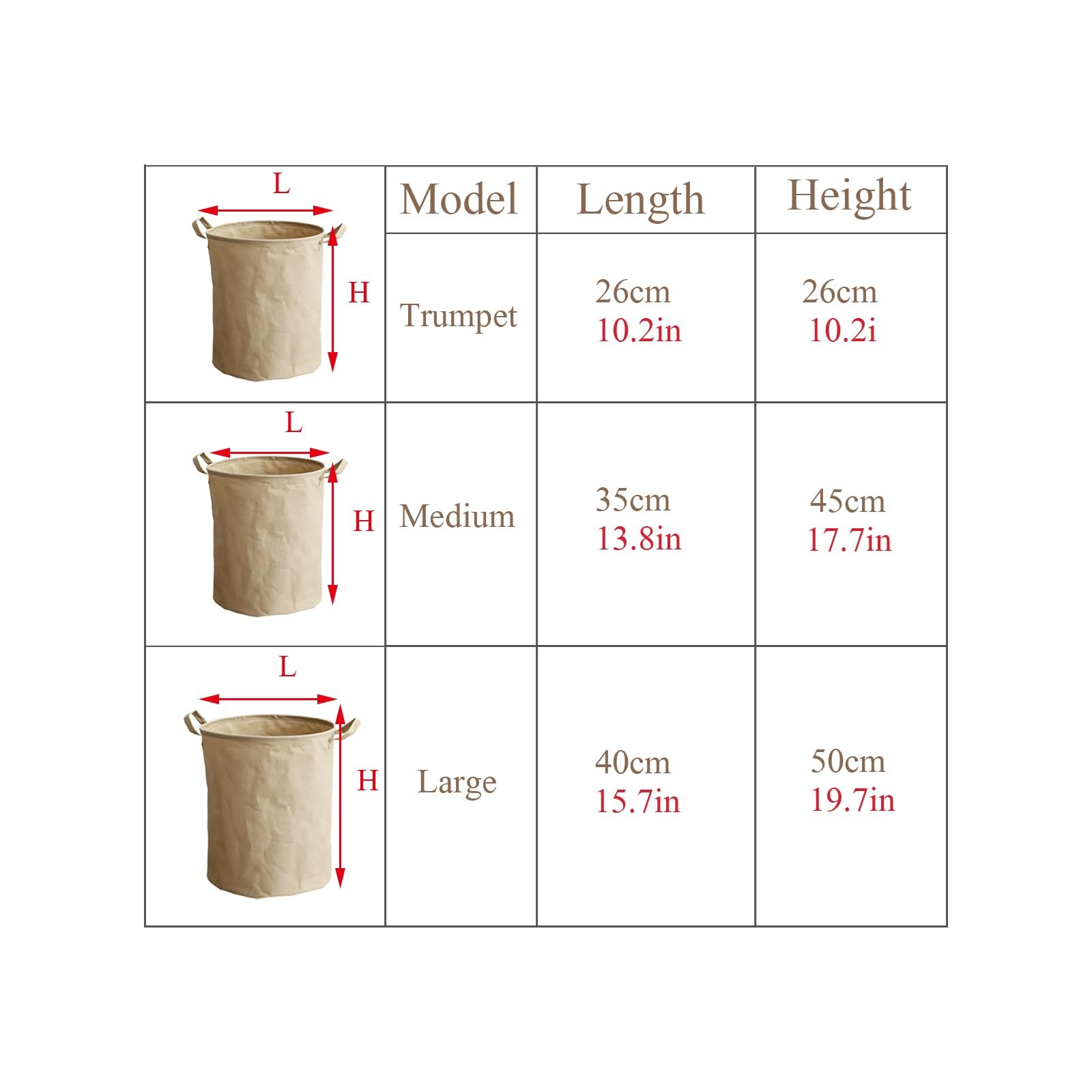 Cesto Portaoggetti, Cesto Portabiancheria Pieghevole In Cotone E Lino Con Coulisse, Manici Rinforzati Cesto Portabiancheria Di Grande Capacità(Brown,10.2x10.2in)