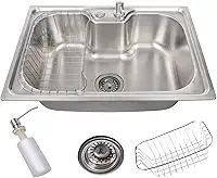 Cuba Gourmet De Cozinha Aço Inox 304 Com Acessórios Escovada 60x42cm Antirruído Embutir Ou Sobrepor
