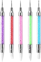 5 Pcs Silicone Nail Sculpture Pen, Double Head Nail Brushes, Manicure Tools for Design