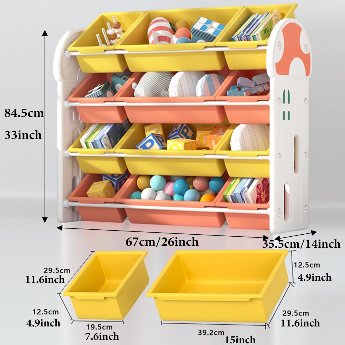 Organizer Do Przechowywania Zabawek Dla Dzieci, Szafka Do Przechowywania Zabawek Z 10 Pojemnikami, Wielofunkcyjny Schowek Do Sypialni, Pokoju Dziecinnego, Przedszkola (Color : /Gray B)