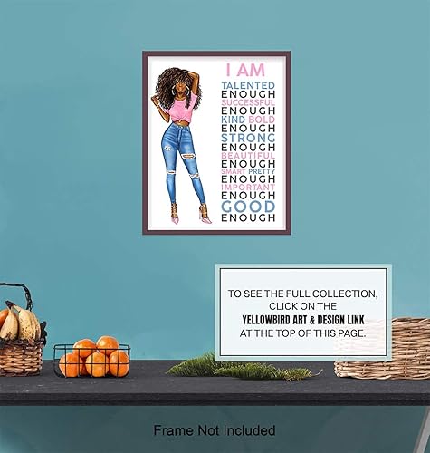 Miniatura 7 de Motivational Wall Art for Black Woman, African American Women - Positive Affirmations Wall Decor - African American Art - Inspirational Decor -