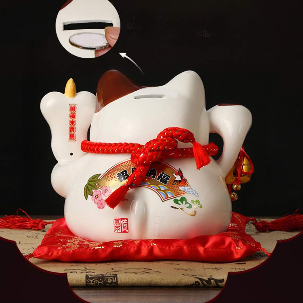 Amazon.com: Porcelain Lucky Cat Maneki Neko Feng Shui Cats