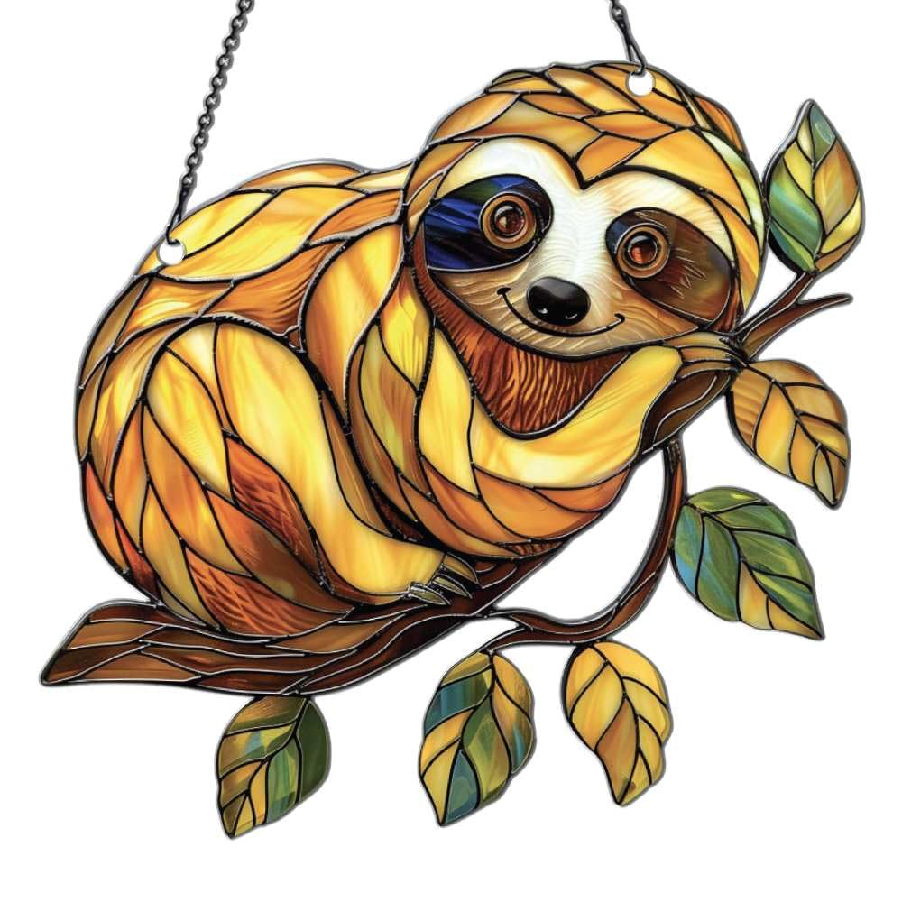Sloth Acrylic Ornament Gift for Sloth Lovers Christmas Hanging Decor