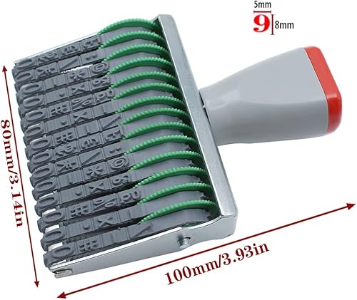 Miniatura 2 de Sellos de números de 14 dígitos numeración máquina de sellos numéricos Rodillo Sellos de goma personalizados Símbolo de rueda giratoria Sello de
