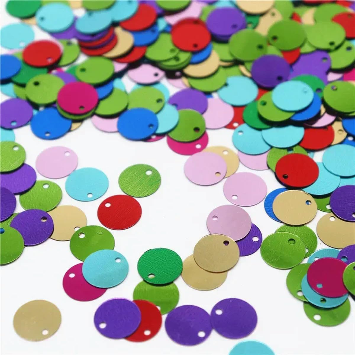 Lentejuelas Bordadas，Lentejuelas Mixtas Lentejuelas Redondas Grandes de 450 g, 10 mm, 15 mm, 20 mm, 25 mm y 30 mm, Accesorios for Manualidades de Costura.(Silver,20mm450g)