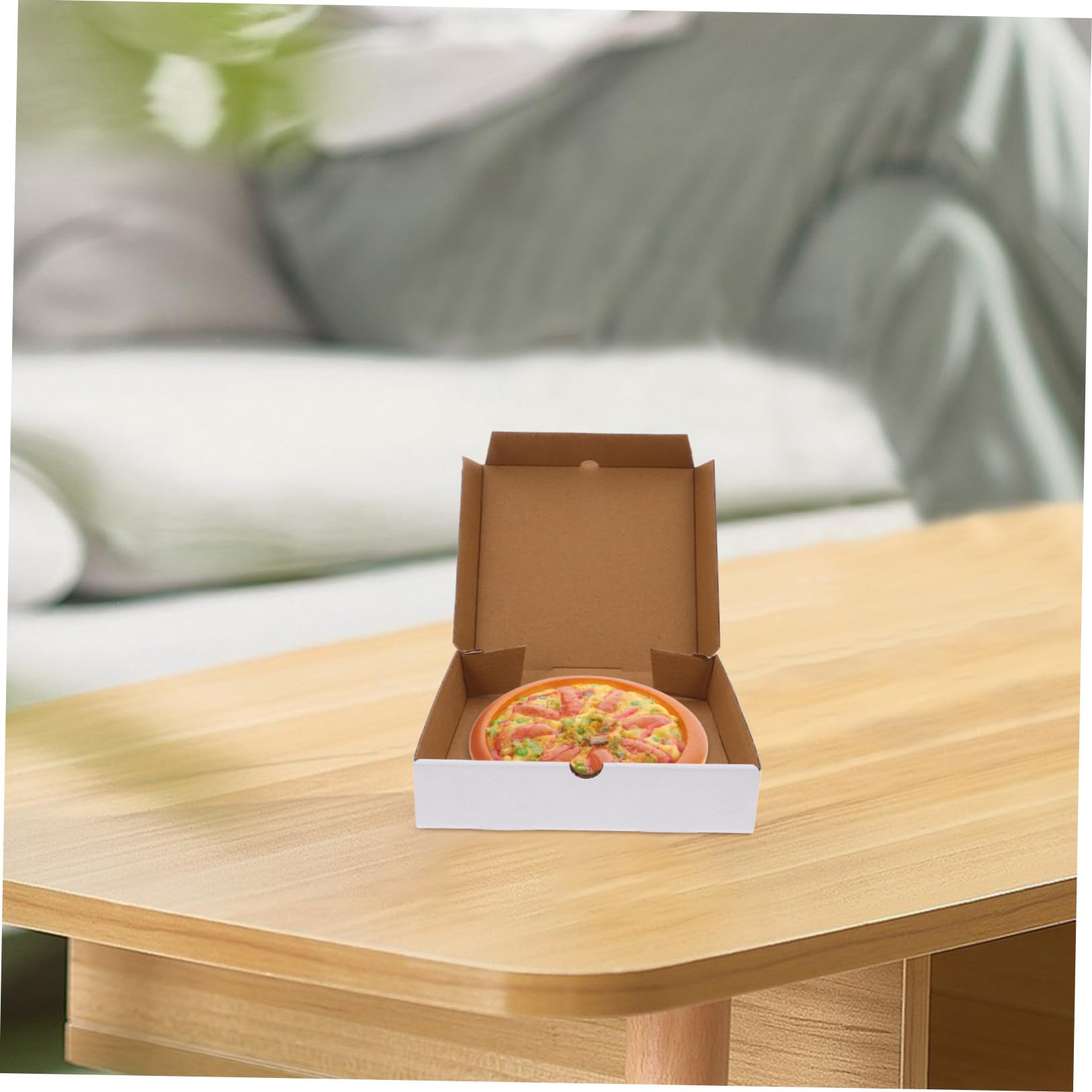 30 Szt. Szt Białych Kartonowych Pudełek Pizzę Cali Faliste Pudełka Do Jedzenia Wynos Składane Opakowania Papierowe Do Pizzy Ciast i Ciastek Wielokrotnego Użytku Ekologiczne