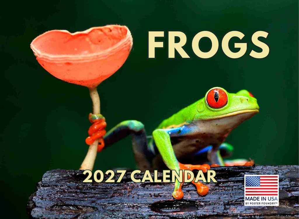 Frog Calendar 2027 Monthly Wall Calender 12 Month